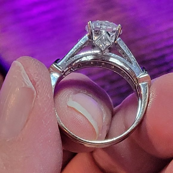 Gorgeous 3.5 Carat TW Ziamond Wedding Set - Picture 4 of 7